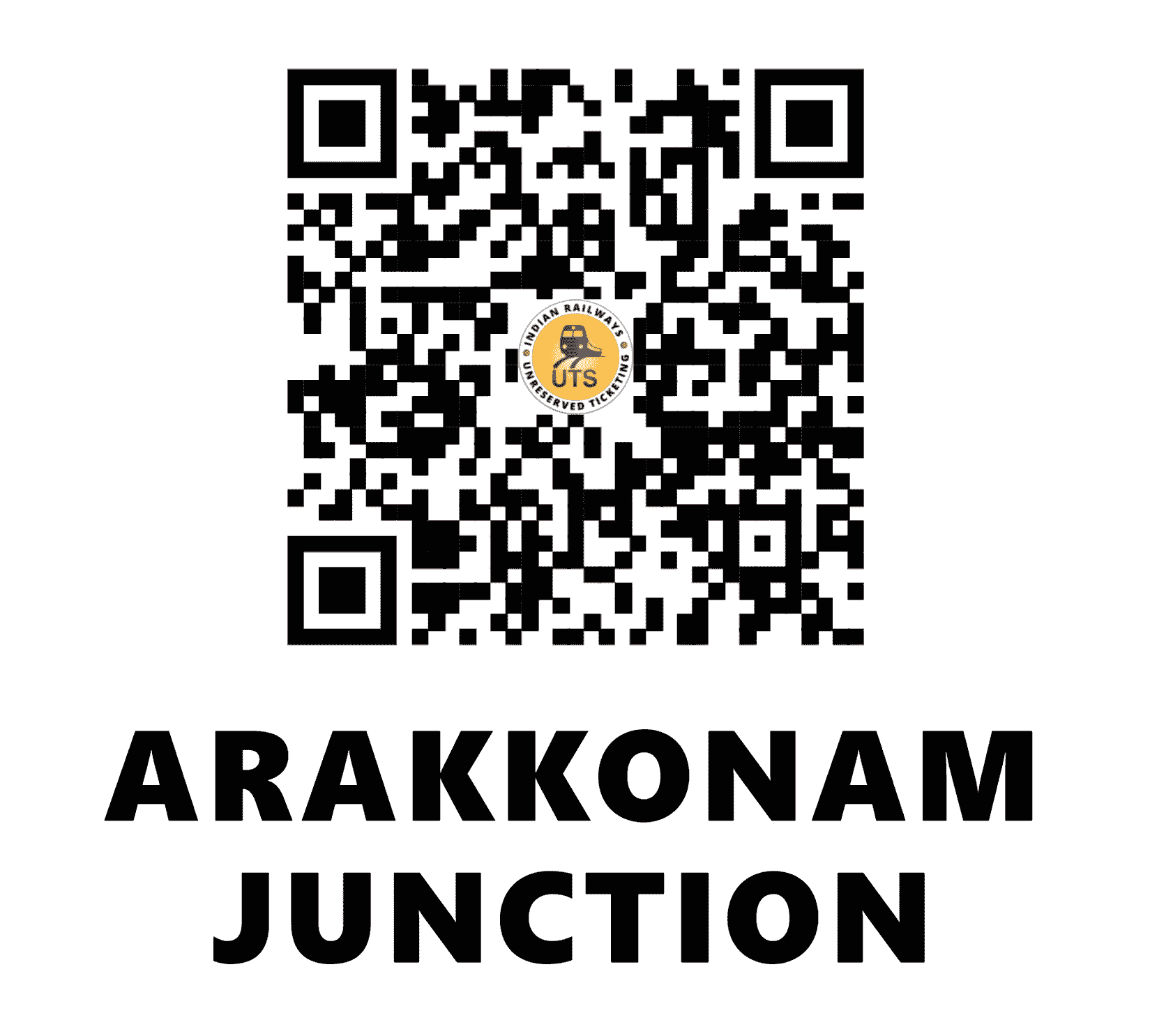 UTS QR Code for Arakkonam Junction - AJJ